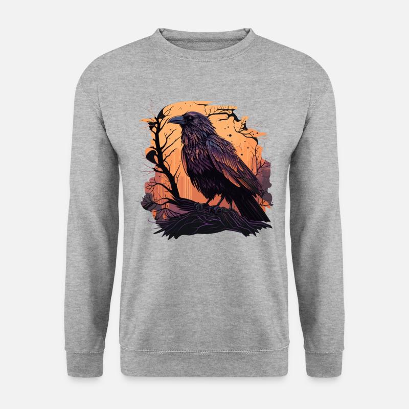 Crows Life in the Branches - Unisex Sweatshirt - salt & pepper