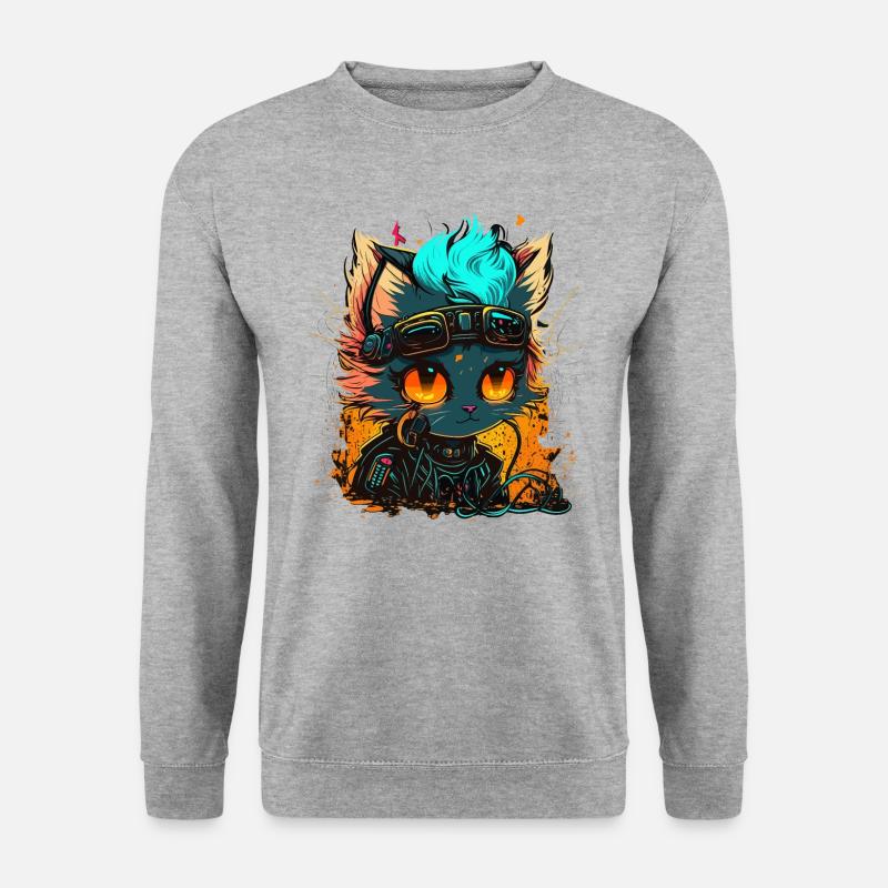 CyberCat - Unisex Sweatshirt - salt & pepper