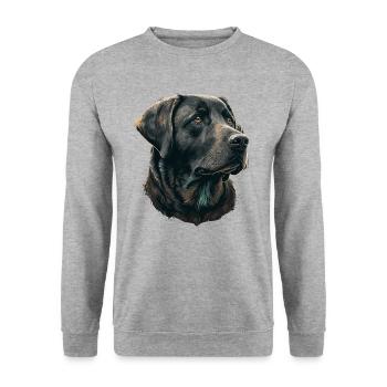 Guter Labrador Retriever - Unisex Pullover - Weißgrau meliert - Vorne - Alina (178cm) & Michal (187cm)