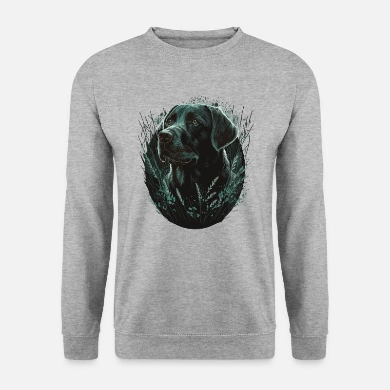Jagd Labrador Retriever - Unisex Pullover - Weißgrau meliert