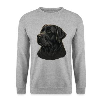 Labrador Retriever robuste - Sweat-shirt Unisexe - gris chiné - Devant - Alina (178cm) & Michal (187cm)