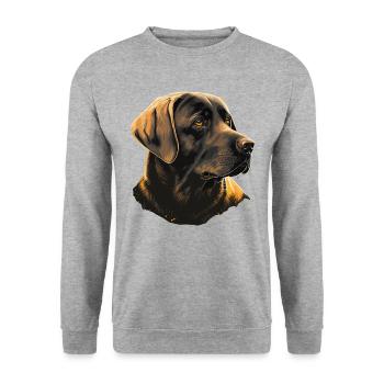Formal Labrador Retriever - Unisex Sweatshirt - salt & pepper - Front - Alina (178cm) & Michal (187cm)