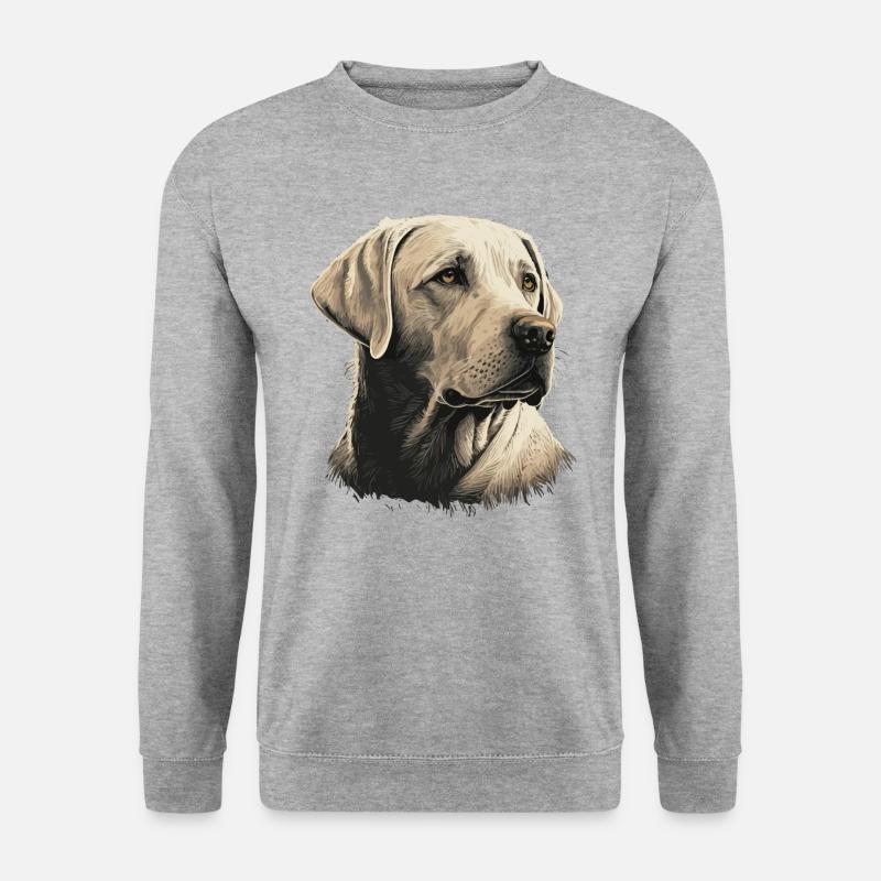 Weißer alter Labrador Retriever - Unisex Pullover - Weißgrau meliert