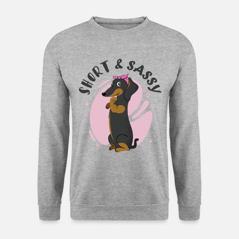 Short and Sassy Dachshund - Unisex Sweatshirt - salt & pepper