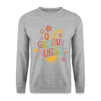Une infirmière groovy - Sweat-shirt Unisexe - gris chiné - Devant - Alina (178cm) & Michal (187cm)