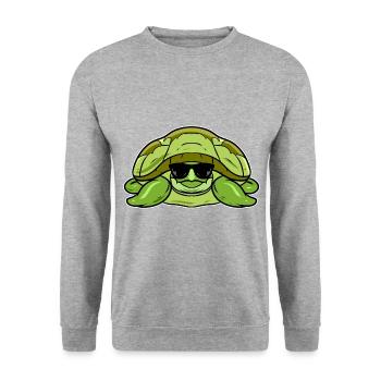 Tortue - Sweat-shirt Unisexe - gris chiné - Devant - Alina (178cm) & Michal (187cm)