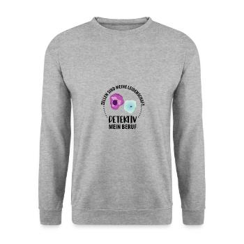 Zytologie und Zellen - Unisex Pullover - Weißgrau meliert - Vorne - Alina (178cm) & Michal (187cm)