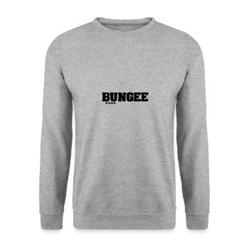 Bungee Logo schwarz Redpoint - Unisex Pullover - Weißgrau meliert - Vorne - Alina (178cm) & Michal (187cm)