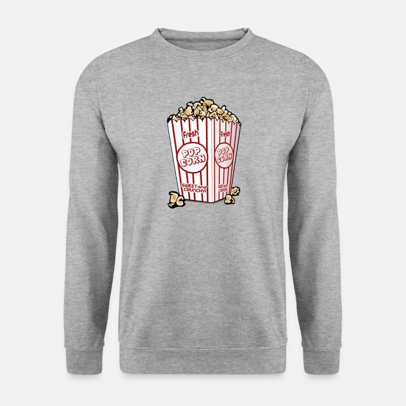 Popcorn - Unisex Pullover - Weißgrau meliert