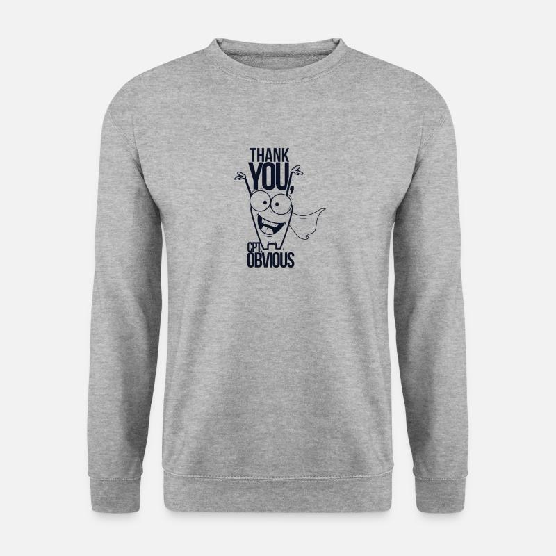 Thank you - Danke ! - Unisex Pullover - Weißgrau meliert