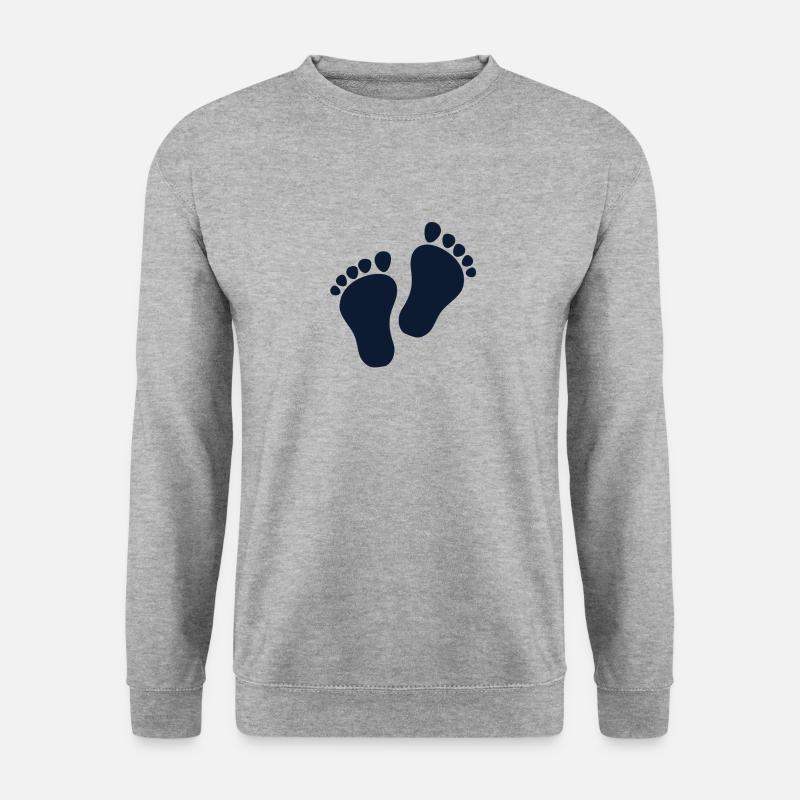 Füße - Unisex Pullover - Weißgrau meliert