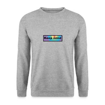 Keep mind - Unisex Sweatshirt - salt & pepper - Front - Alina (178cm) & Michal (187cm)