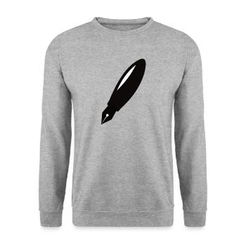 Pen Filler - Unisex Sweatshirt - salt & pepper - Front - Alina (178cm) & Michal (187cm)