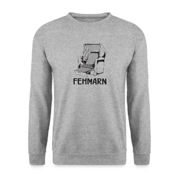 FEHMARN BEACH CHAIR - Unisex Sweatshirt - salt & pepper - Front - Alina (178cm) & Michal (187cm)