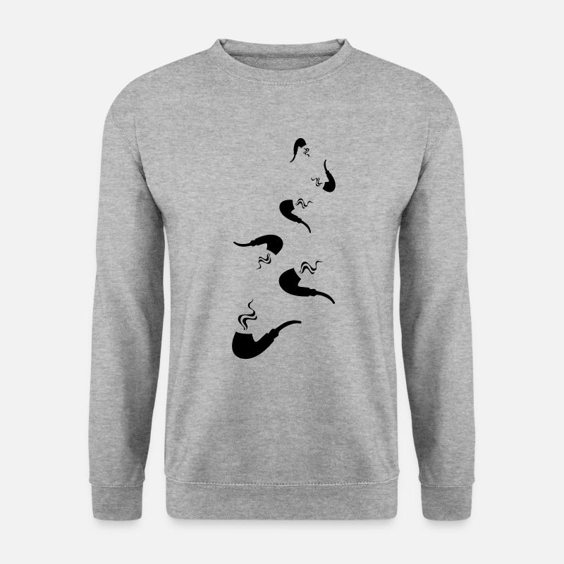Smoking a pipe - Unisex Sweatshirt - salt & pepper