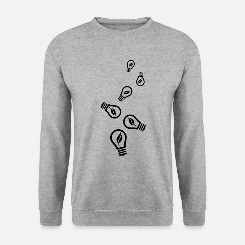 Glühbirne Symbol - Unisex Pullover - Weißgrau meliert