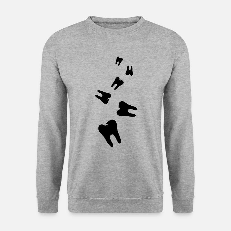 Zahn symbol - Unisex Pullover - Weißgrau meliert
