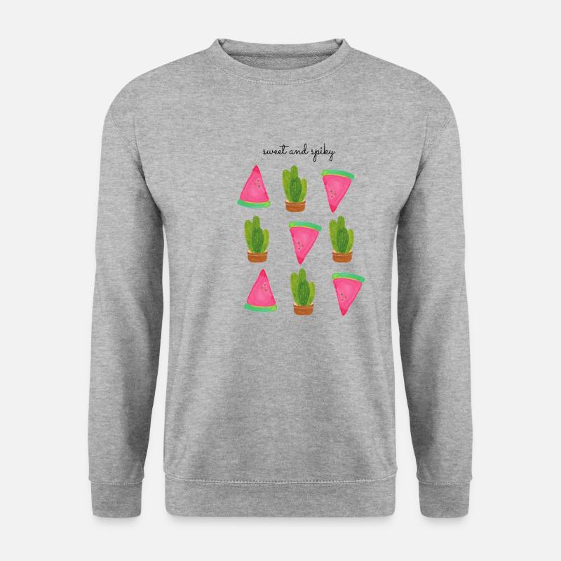 Sweet and spiky - Unisex Pullover - Weißgrau meliert