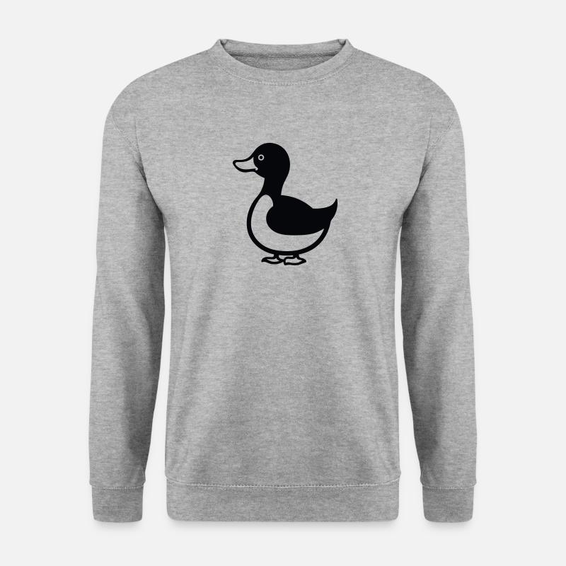 Ente - Unisex Pullover - Weißgrau meliert