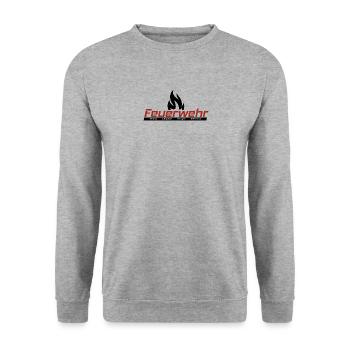 Feuerwehr - Retten, Löschen, Bergen, Schützen - Unisex Pullover - Weißgrau meliert - Vorne - Alina (178cm) & Michal (187cm)
