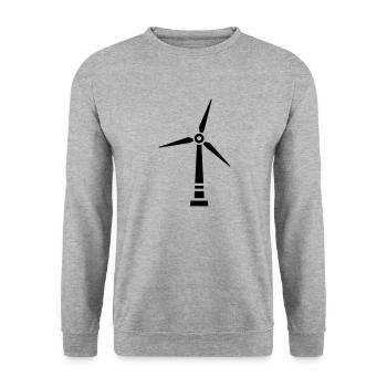 windmill - Unisex Sweatshirt - salt & pepper - Front - Alina (178cm) & Michal (187cm)