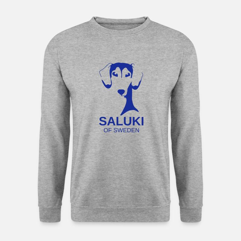 Saluki von Schweden - Unisex Pullover - Weißgrau meliert