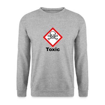 Toxic /Chemistry / Symbol - Unisex Sweatshirt - salt & pepper - Front - Alina (178cm) & Michal (187cm)