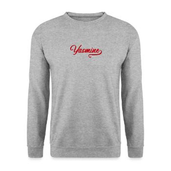 Yasmine - Sweat-shirt Unisexe - gris chiné - Devant - Alina (178cm) & Michal (187cm)
