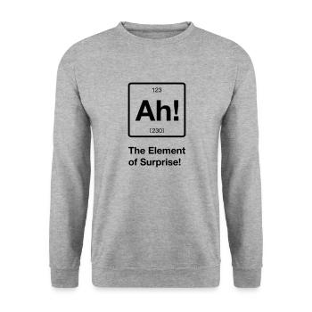 Ah! The Element Surprise - Unisex Pullover - Weißgrau meliert - Vorne - Alina (178cm) & Michal (187cm)