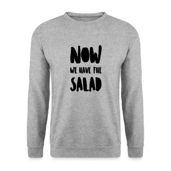 Now we have the salad - Unisex Sweatshirt - salt & pepper - Front - Alina (178cm) & Michal (187cm)