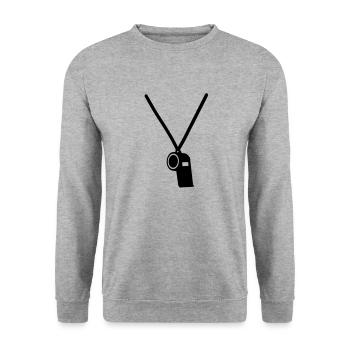 Sifflet à roulette - Sweat-shirt Unisexe - gris chiné - Devant - Alina (178cm) & Michal (187cm)