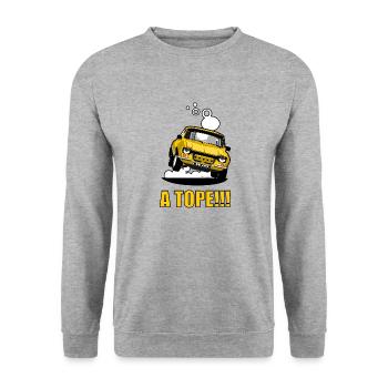 Ein TOPE - Unisex Pullover - Weißgrau meliert - Vorne - Alina (178cm) & Michal (187cm)