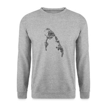 TamilEelam Text Design Black - Unisex Sweatshirt - salt & pepper - Front - Alina (178cm) & Michal (187cm)