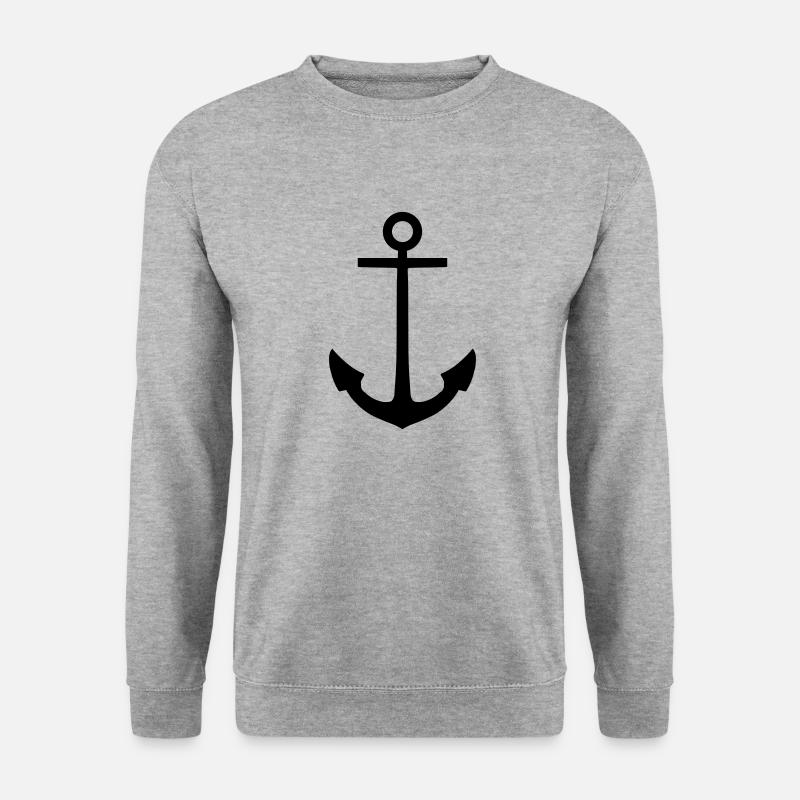 anker - Unisex Pullover - Weißgrau meliert