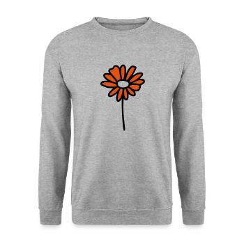 Blume Gänseblümchen - V2 - Unisex Pullover - Weißgrau meliert - Vorne - Alina (178cm) & Michal (187cm)