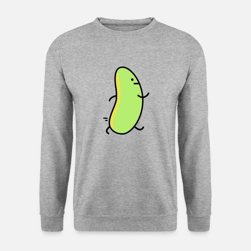 Lustige Bohne - Unisex Pullover - Weißgrau meliert