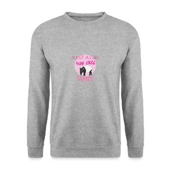 Just A Girl Who Likes Tapirs - Unisex Sweatshirt - salt & pepper - Front - Alina (178cm) & Michal (187cm)