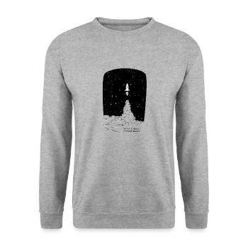 son temps pour les rêves et les rêveurs - Sweat-shirt Unisexe - gris chiné - Devant - Alina (178cm) & Michal (187cm)