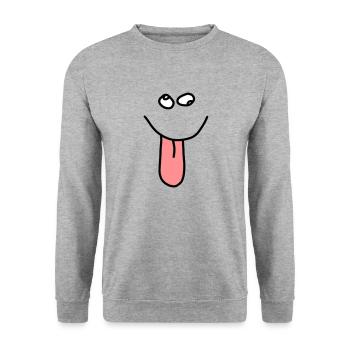 Frecher Bube - Sweat-shirt Unisexe - gris chiné - Devant - Alina (178cm) & Michal (187cm)