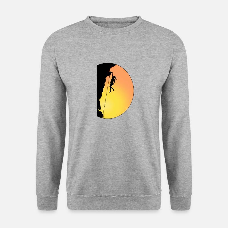 Climb on (She, Yellow) - Unisex Pullover - Weißgrau meliert