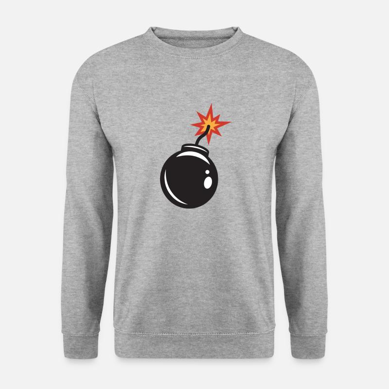 BOOM - Unisex Pullover - Weißgrau meliert