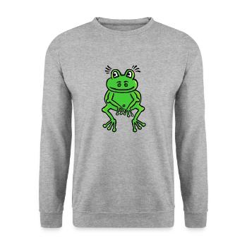 Drôle de grenouille - Prince Dream Prince Love - Sweat-shirt Unisexe - gris chiné - Devant - Alina (178cm) & Michal (187cm)