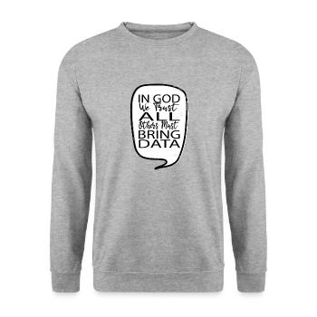 birthday present birthday fun fathersday - Unisex Sweatshirt - salt & pepper - Front - Alina (178cm) & Michal (187cm)
