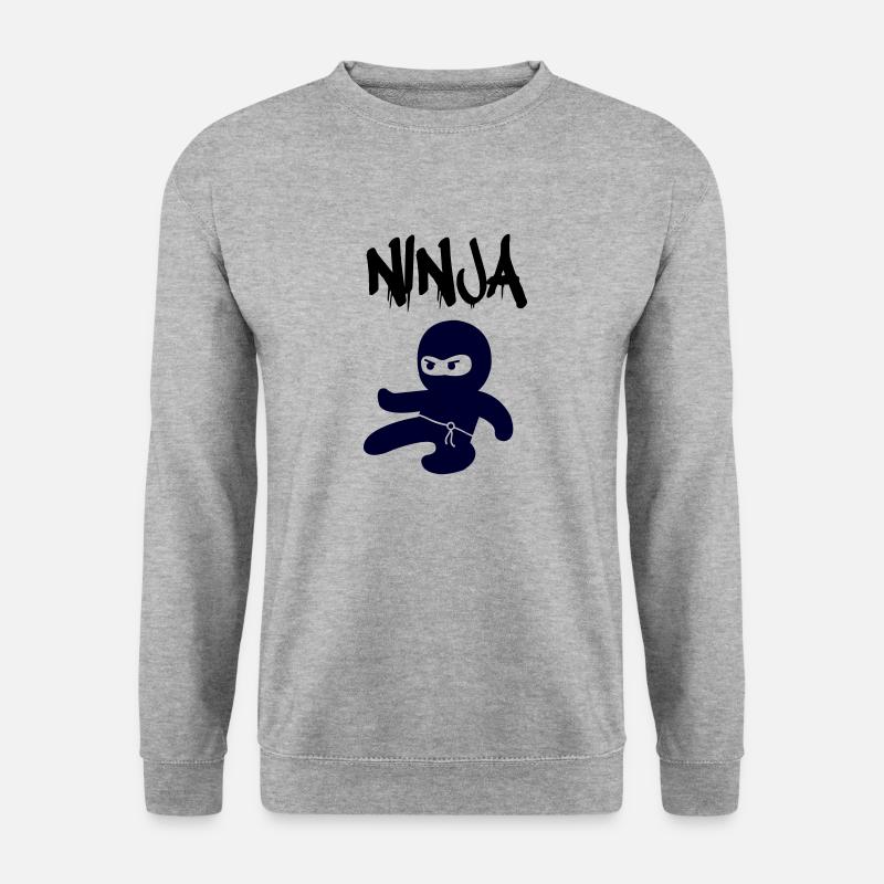 Ninja - Unisex Pullover - Weißgrau meliert