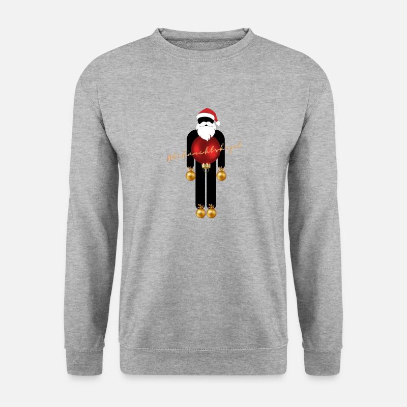 Weihnachtskugel - Unisex Pullover - Weißgrau meliert