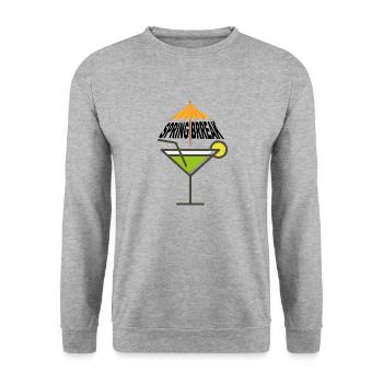 Spring Break - Unisex Pullover - Weißgrau meliert - Vorne - Alina (178cm) & Michal (187cm)