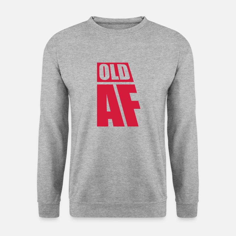 old AF Text Logo - Unisex Pullover - Weißgrau meliert