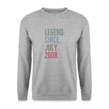Légende depuis juillet 2008 - Sweat-shirt Unisexe - gris chiné - Devant - Alina (178cm) & Michal (187cm)