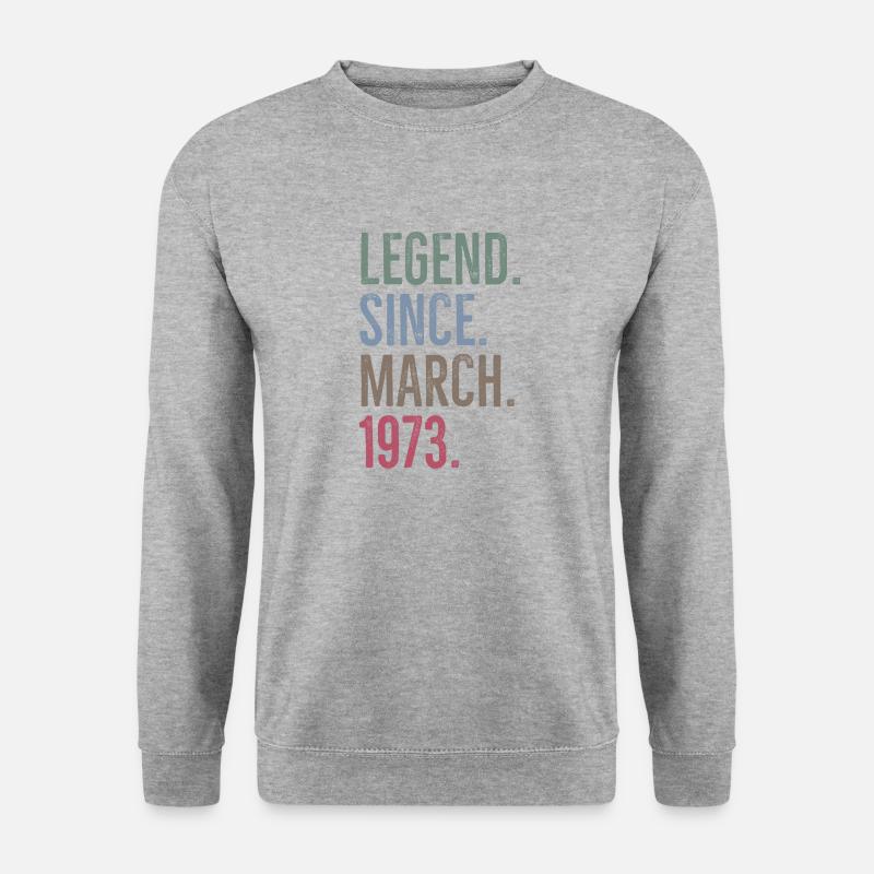 Legend Since March 1973 - Unisex Sweatshirt - salt & pepper