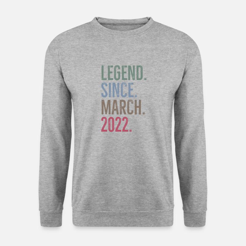 Legend Since March 2022 - Unisex Sweatshirt - salt & pepper